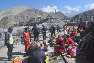 कागबेनीमा पितृतर्पण गर्नेको घुइँचो