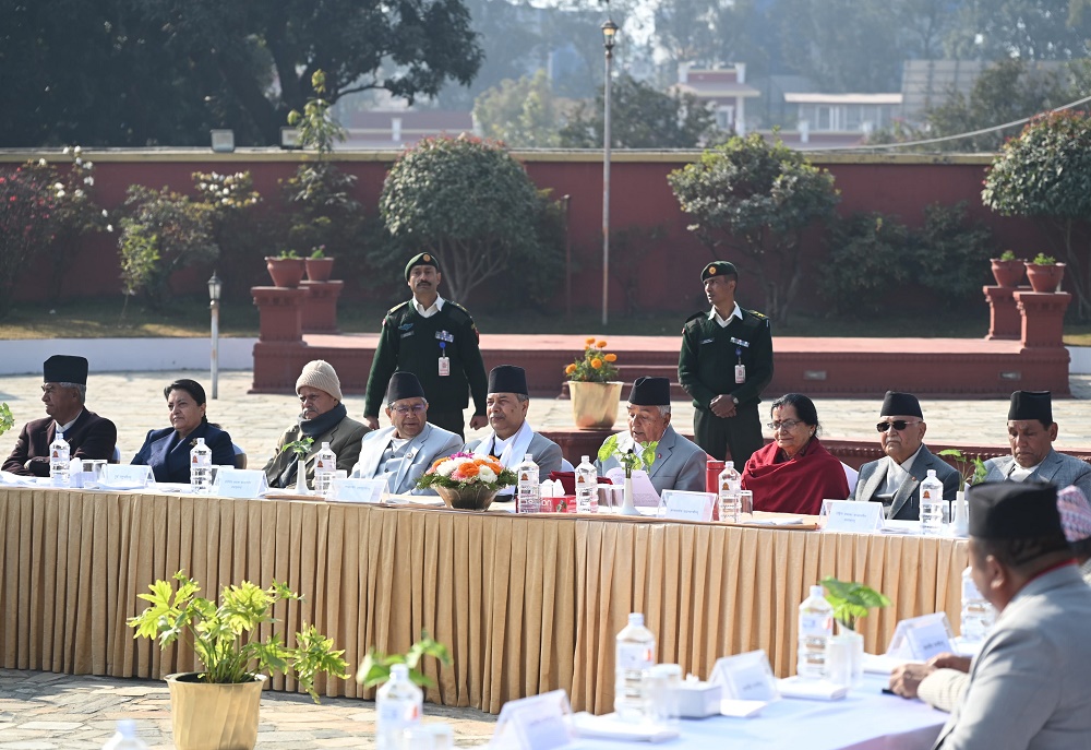 मुलुकका विद्यमान समस्या समाधान गर्दै एकजुट भएर अघि बढ्न राष्ट्रपतिको आव्हान 