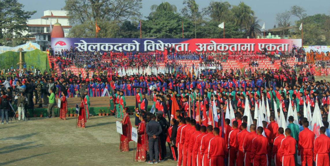 खेल शुरु भएको एक हप्तापछी आठौँ राष्ट्रिय खेलकूद प्रतियोगिता राष्ट्रपतिबाट उद्घाटन हुँदै