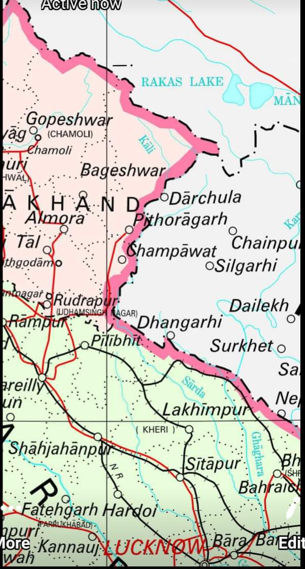 भारतद्वारा दोस्रो पटक काली नदी शब्द मेटेर पहिलेकै नक्सा सार्वजनिक